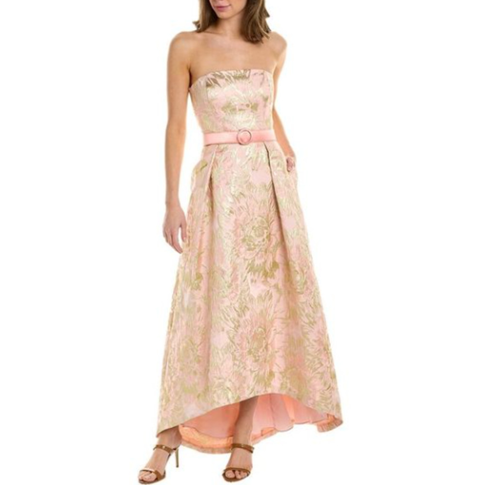 NWT Kay Unger Womens Bella High-Low Gown, Pink 8